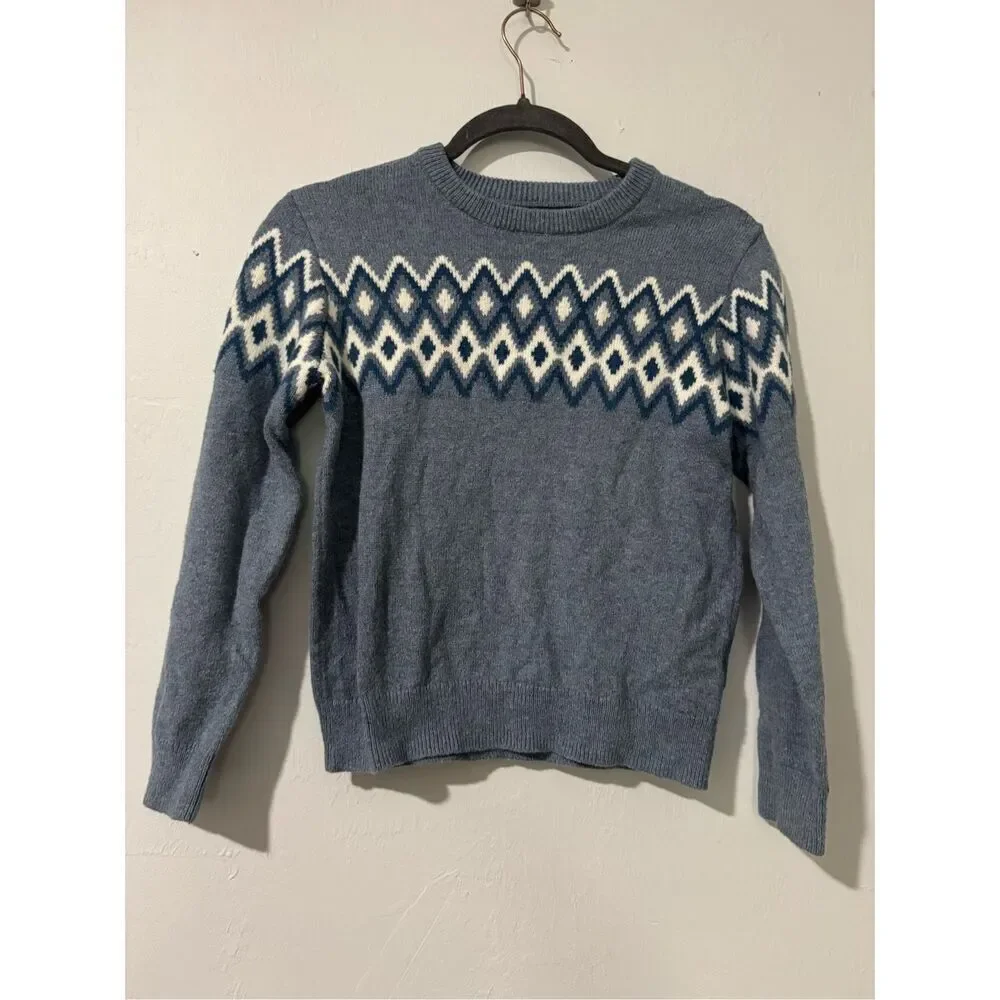 Gap kids fair isle print sweater cotton L10